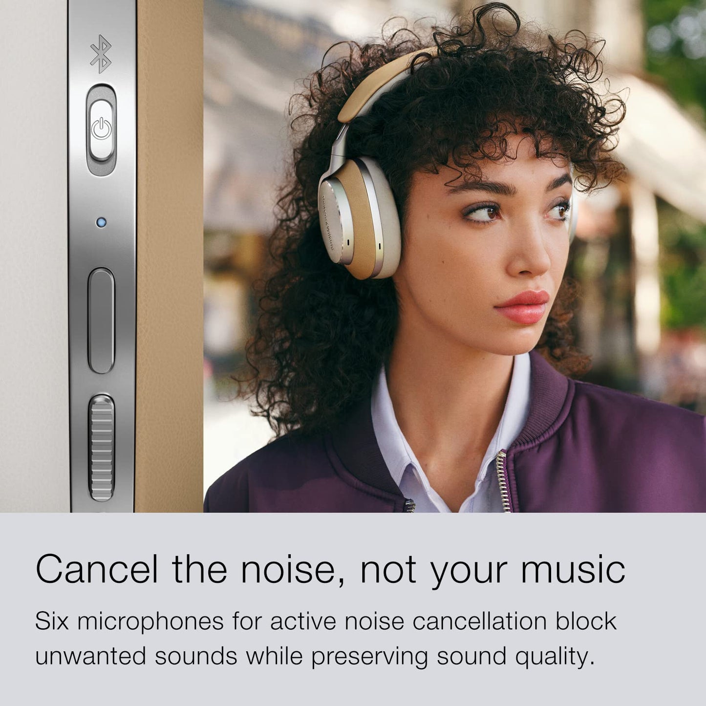 Bowers & Wilkins Px8 Over-Ear Wireless Headphones, Advanced Active Noise Cancellation, Compatible with B&W Android/iOS Music App, Premium
