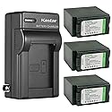Kastar 3-Pack CGA-D54 Battery and AC Wall Charger Replacement for Panasonic AG-DVC80 AG-DVC80P, AG-DVC180 AG-DVC180A, AG-DVX100, AG-DVX100A