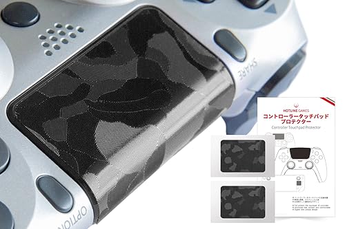 2Pcs of HOTLINEGAMES Touchpad Protector Compatible with PS4 Controller, Enhanced Texture Skin Compatible with PlayStation 4 DualShock,Pre-Cut,Easy