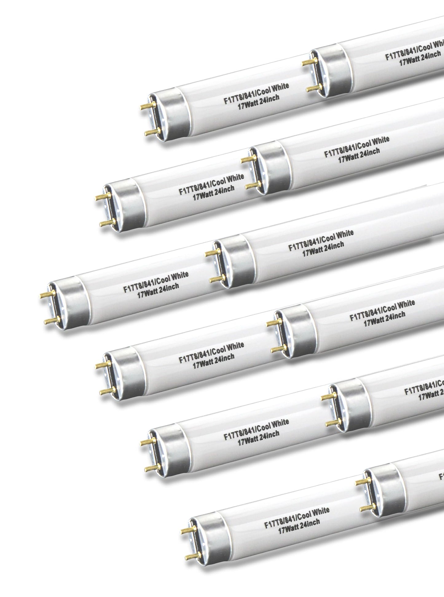 Cemlorot (12 Pack) 24 inch F17T8/841 Fluorescent Light Bulb,2ft 17Watts 4100K Cool White T8 Linear sp841 Tube, G13 Medium Bi-Pin Base