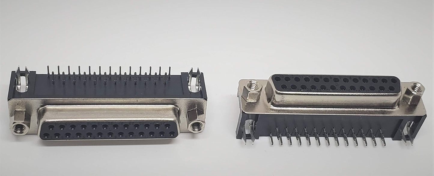 PC Accessories- - Connectors Pro 10-PK DB25 Female Right Angle PCB Mount Connector, 90 Degree D-Sub 10-Pack
