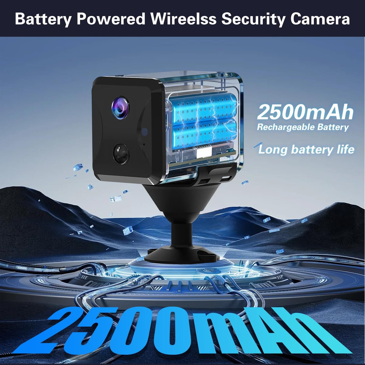 Centvicam 4G LTE Cellular Wireless Security Camera, with SIM Card and Memory Card, 2K HD Mini No WiFi Camera, Auto Night Vision, Real-Time