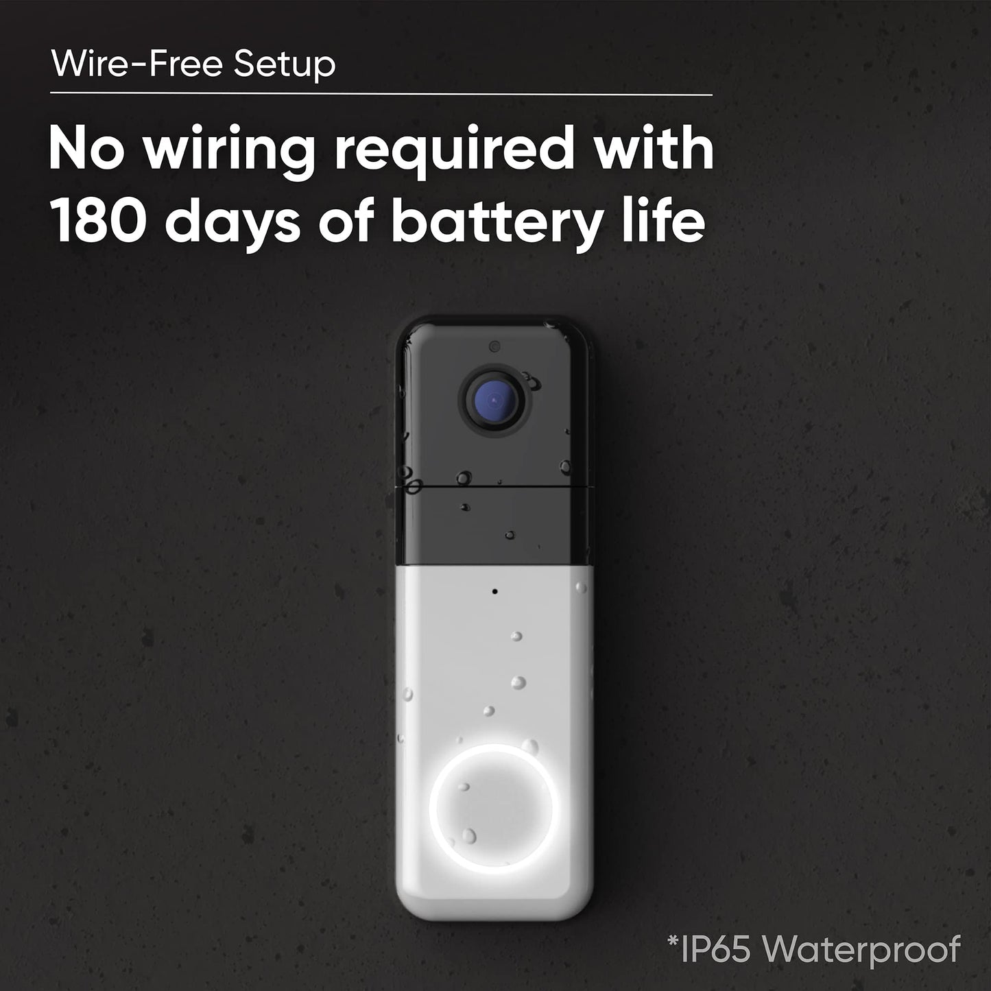 Wyze Wireless Video Doorbell Pro (Chime Included), 1440 HD Video, 1:1 Aspect Ratio: 1:1 Head-to-Toe View, 2-Way Audio, Night Vision (Renewed)