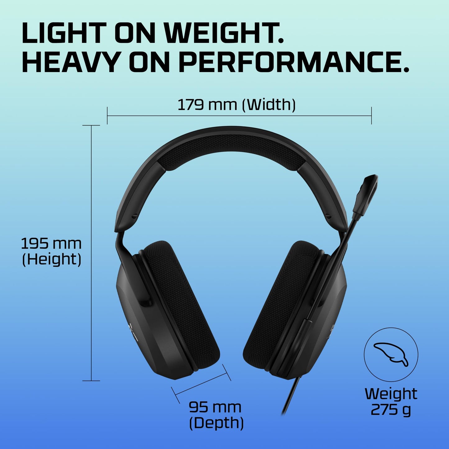 HyperX Cloud Stinger 2 Core - PC Gaming Headset, Lightweight Over-Ear Headset with mic, Swivel-to-Mute mic Function, DTS Headphone:X Spatial Audio