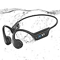 Swimming headphones-bone conduction headphones, IP68 waterproof built-in MP3 player 32G memory, underwater swimming headphone, wireless open…