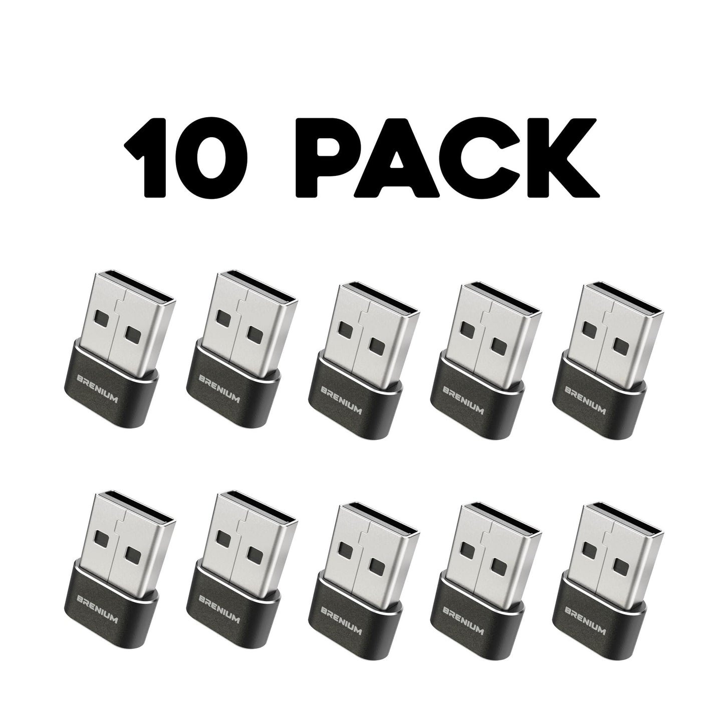 Brenium USB to USB C Adapter - iPhone 15, 16 Charging and Data Converter Type C Female to Type A Male, Compatible with Samsung Galaxy, iPad, Apple…