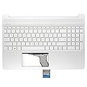 Jxjslp Replacement Upper Case Palmrest for HP 15T-DY 15-DY 15-EF 15Z-EF 15s-eq 15s-fq 15s-er 15s-fr Series Laptop Top Cover Non-Backlit Keyboard