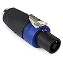 Hosa NA4LJX Neutrik Speaker Adaptor, 1/4 in TS to speakON