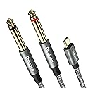 Froggen USB C to Dual 6.35mm 1/4 TS Mono Breakout Cable, 3 FT USB Type C to Dual 6.35mm 1/4 Cable Compatible with iPad, Smartphone, Tablet, Laptop