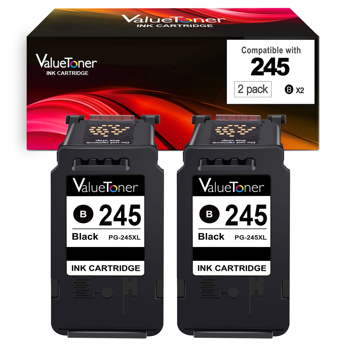 Valuetoner Remanufactured 245xl Ink Cartridge Replacement for Canon PG-245 XL 245XL 245 PG-243 243 to use with Canon Pixma MX492 MX490 Printer