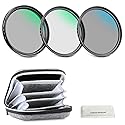 NEEWER 43mm UV/CPL/ND Lens Filter Kit with Hard Shell Storage Case, Multicoated Optical Glass & Aluminum Alloy Frame, UV + Circular Polarizer (CPL) +