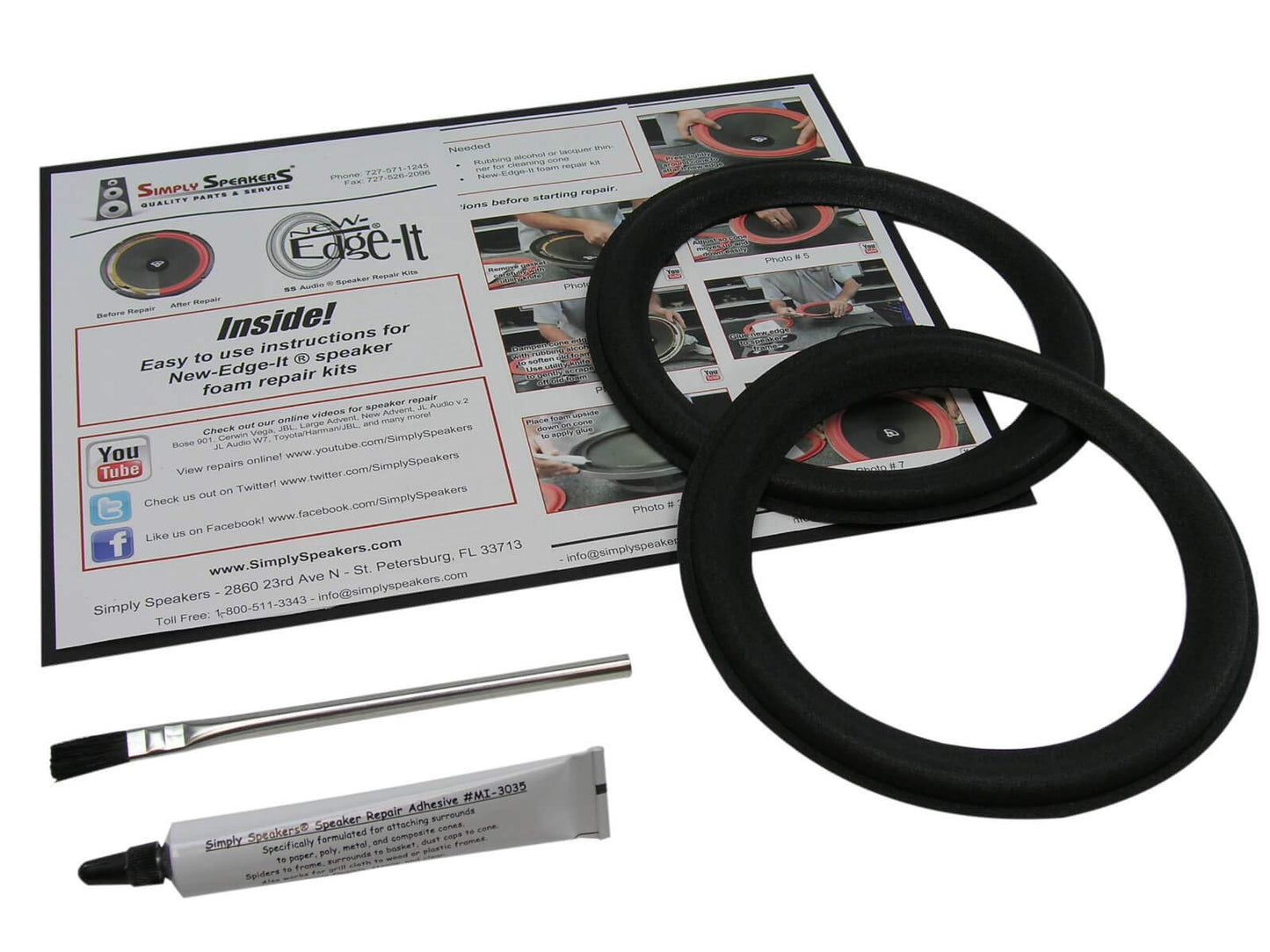 Boston Acoustics HD7, CR8 7 Inch Foam Speaker Repair Kit FSK-7HD7 (Pair)