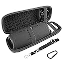 Geekria Shield Speaker Case Compatible with JBL Charge 5, Charge 4 Portable Bluetooth Speaker, Replacement Hard Shell Travel Carrying Bag with Cable