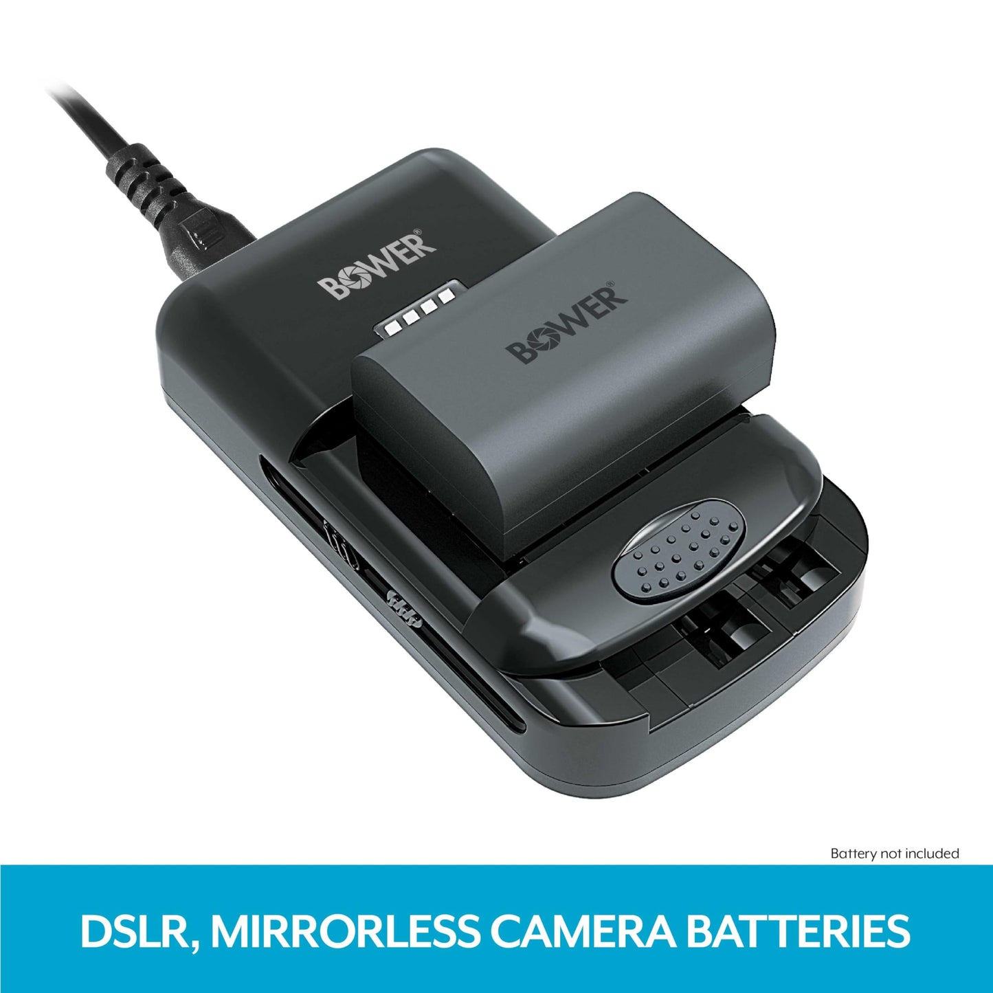 Bower Universal Battery Charger for DSLRs, Cameras, Camcorders, 3.7V/7.4V Li-ion Batteries, 5.04W Power Output