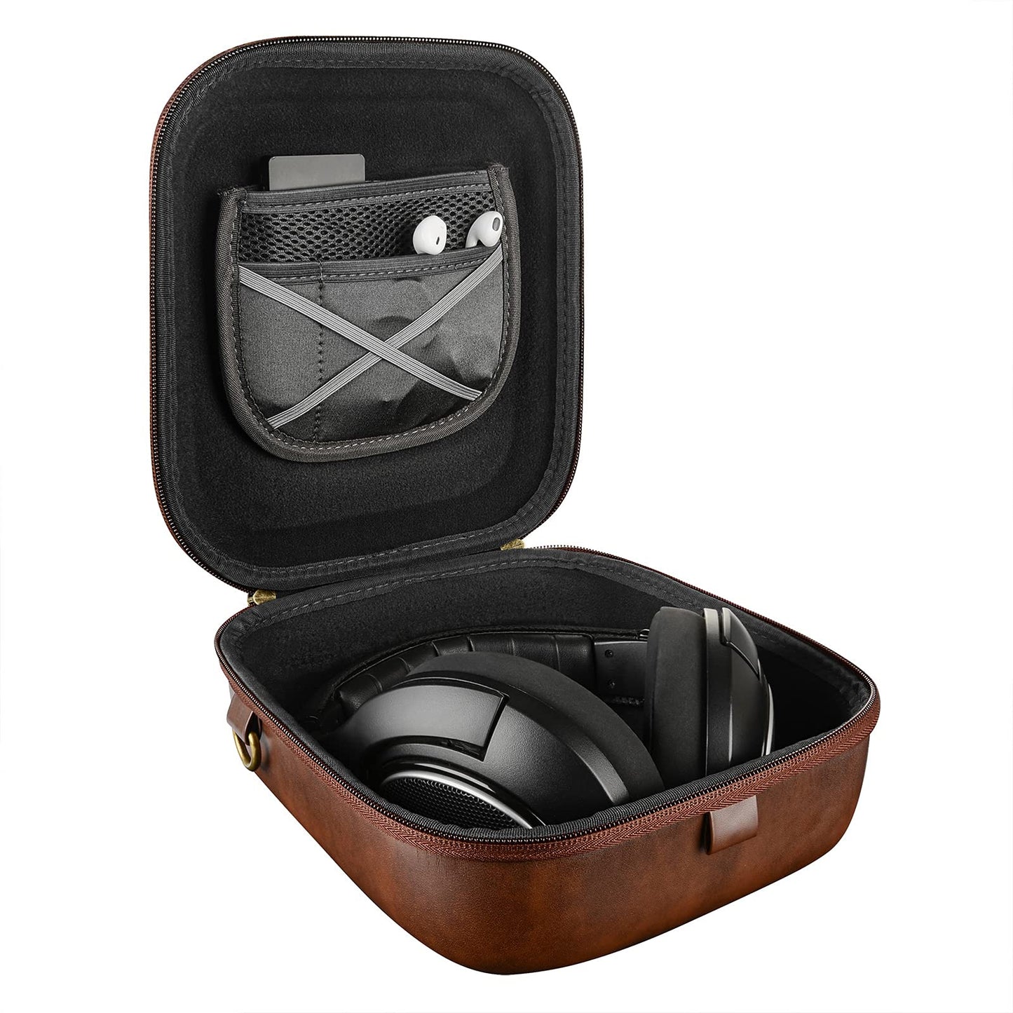 Geekria Shield Headphones Case Compatible with Sennheiser HD 550/505/599/598/560S/559/558/555/400 Pro, Replacement Hard Shell Travel Carrying Bag