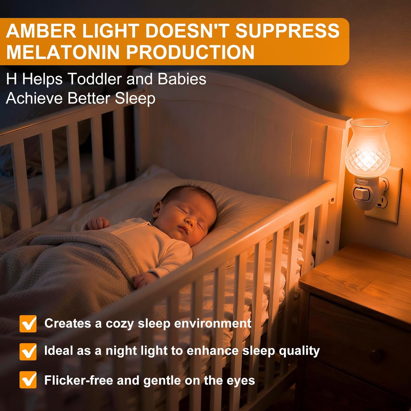 KINUR C7 LED Bulbs, led Night Light Bulb E12 Candelabra Base Amber 2200K, 1 Watt Equivalent 10W Incandescent Bulb, Salt Lamp and Window Candles