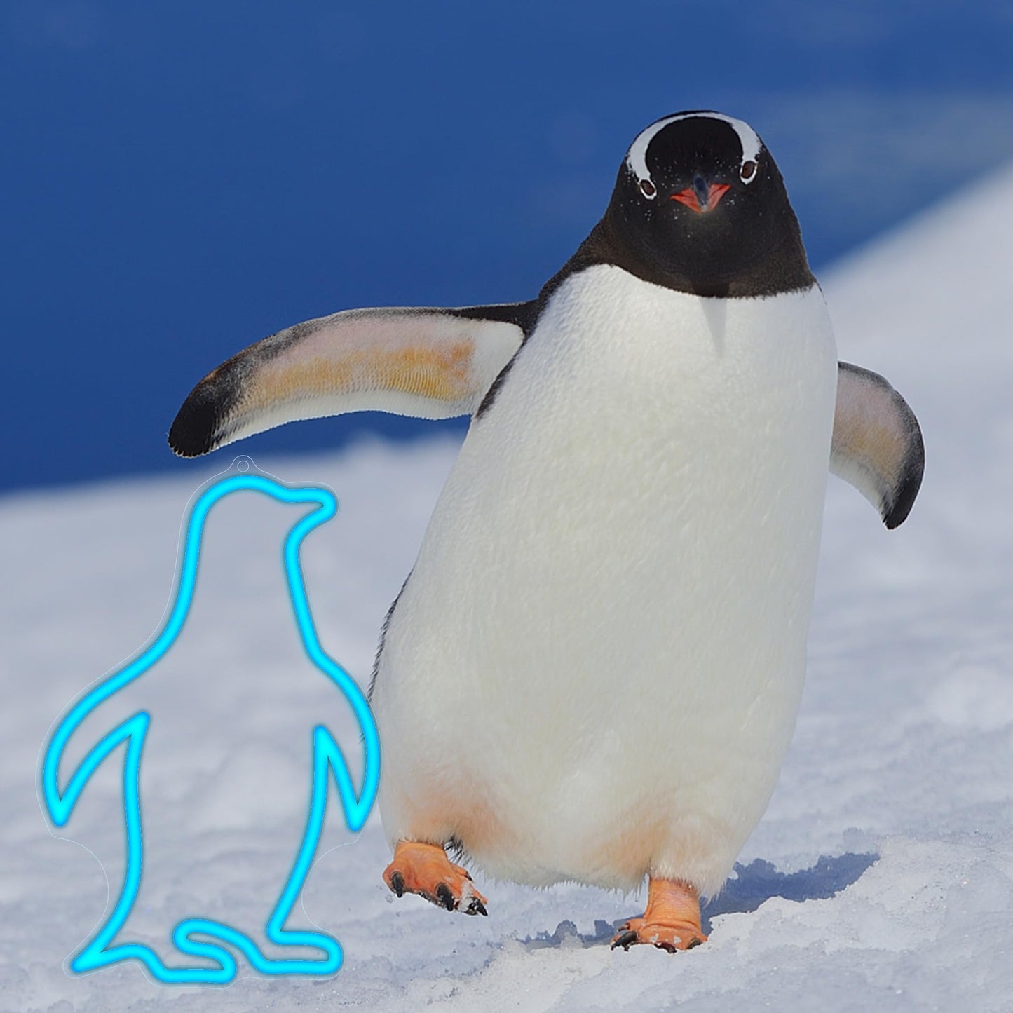 CoolGift Mart Penguin Neon Sign, Penguin Lamp Wall Decor, Dimmable Birthday Party Decorations for Home, Patio, Garden, Bars, Restaurants, Hotels