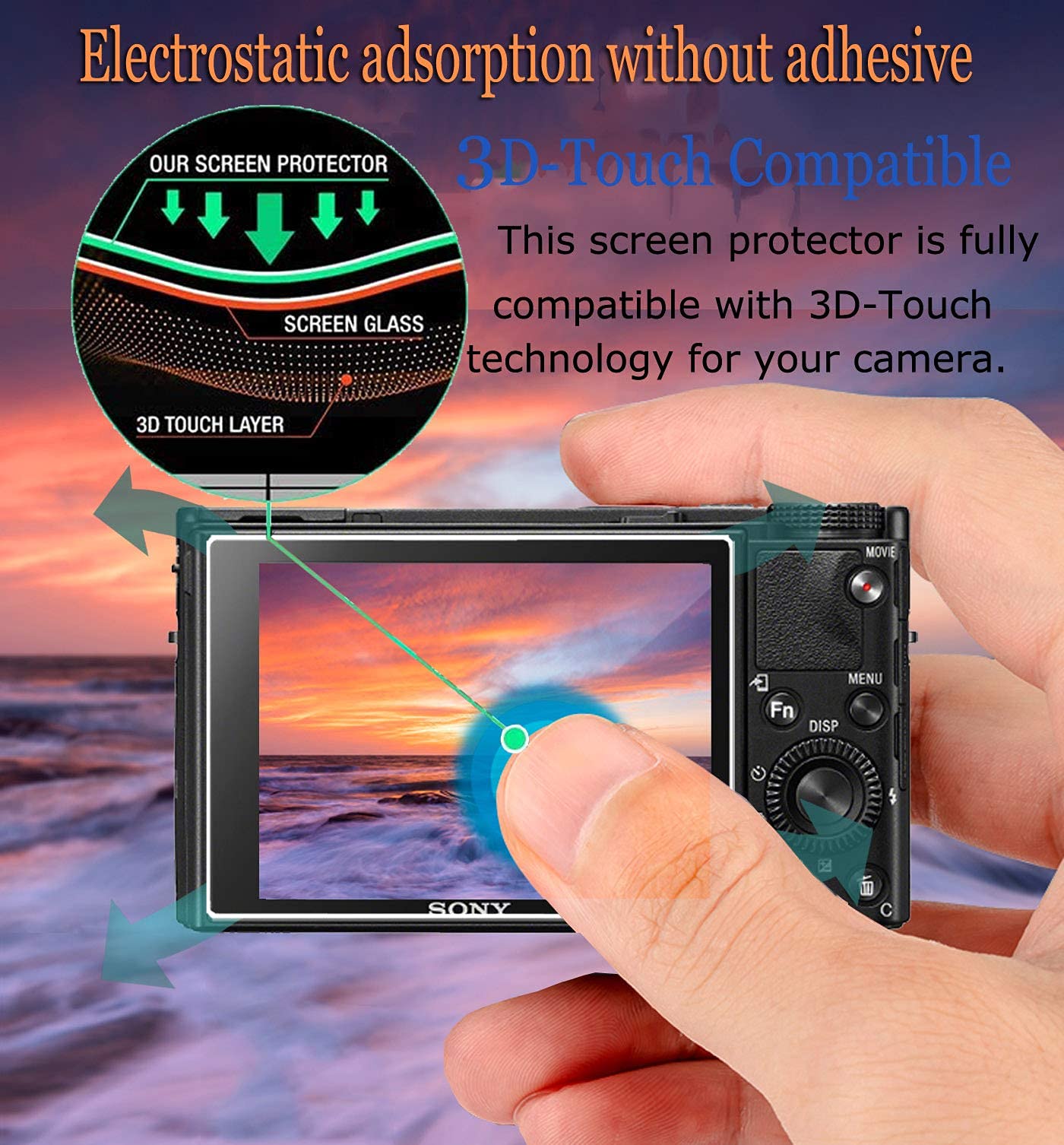 debous Screen Cover for Nikon D850 D780 D500, Clear Optical Tempered Glass 9H Hard Shield for Nikon D850 D500 DSLR Camera