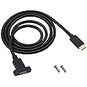 AAOTOKK USB 3.1 Type C Panel Mount Extension Adapter Cable Gen 2 USB Type C 3.1 Female Panel Mount to Male Cable,Supports Charging,Data,Audio,Video