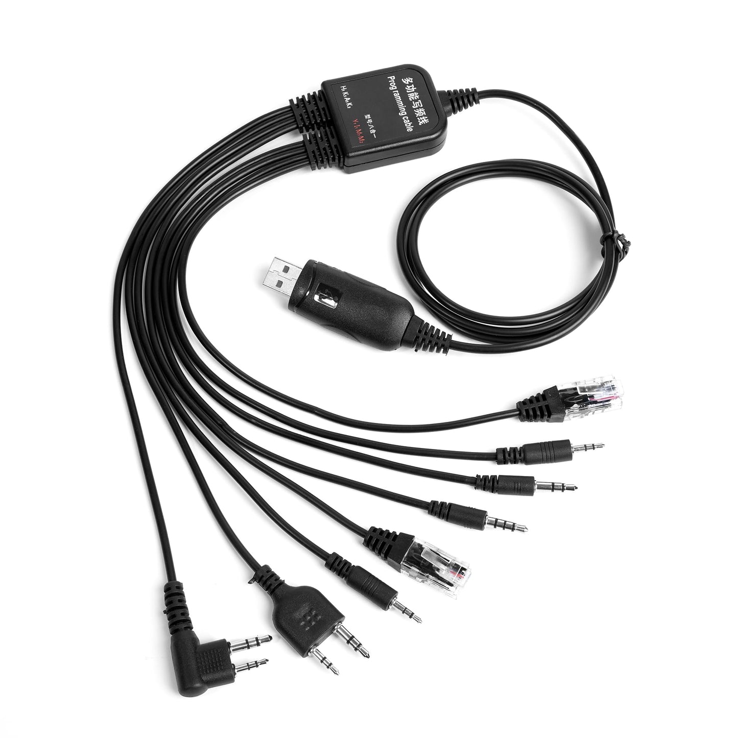 Fumei 8 in 1 Computer USB Programming Cable Compatible with Kenwood Motorola Yaesu Vertex Icom TYT HYT Handheld Radio and Mobile Radio