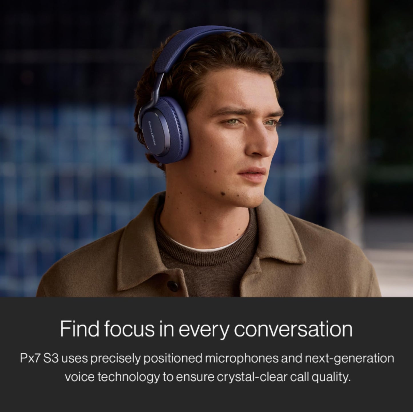 Bowers & Wilkins Px7 S3 Wireless Headphones Over Ear Noise Cancelling, Active Noise Cancelling & Transparency Mode, Hi-Res Sound, Bluetooth, 30-Hr…