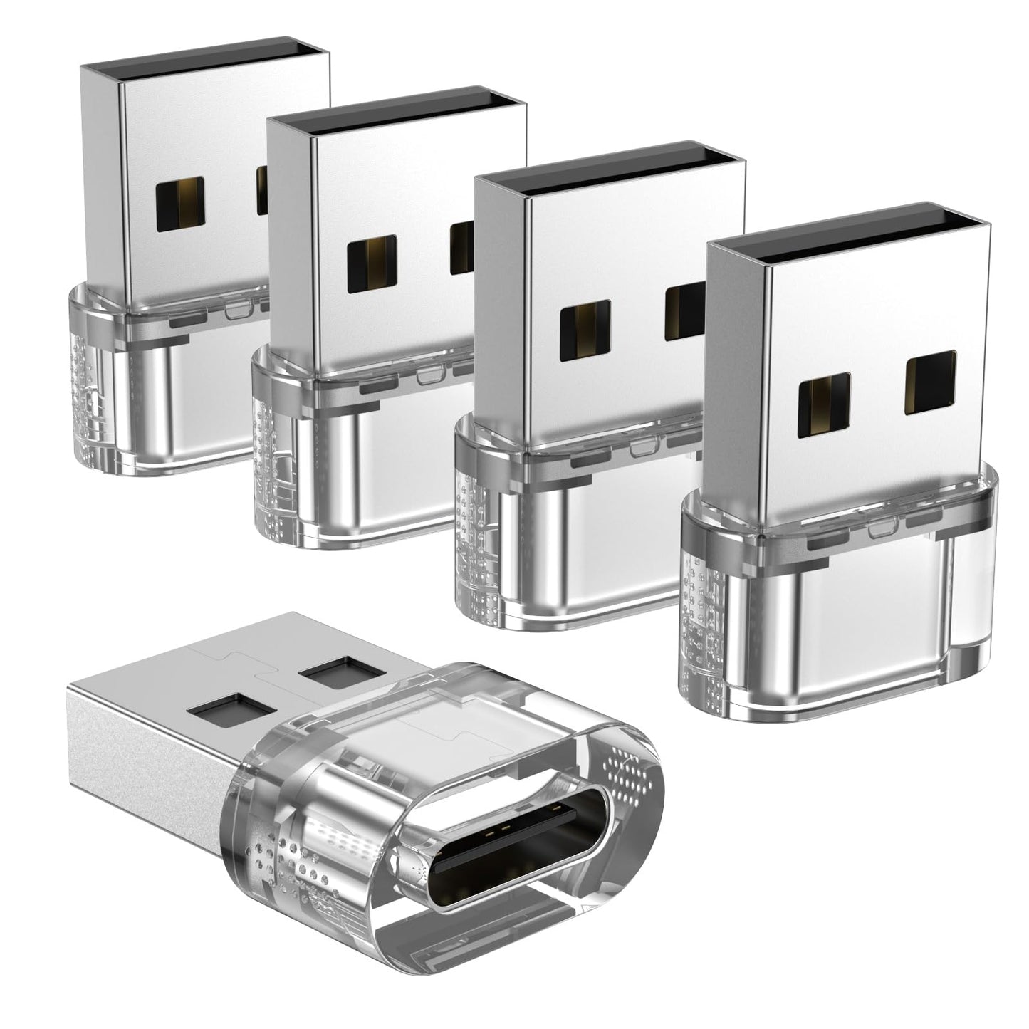 USB to USB C Adapter 5 Pack,USB C Female to A Male Charger Converter Compatible with Apple Watch Ultra iWatch,iPhone 16/15/ Pro Max Plus,iPad,Samsung…