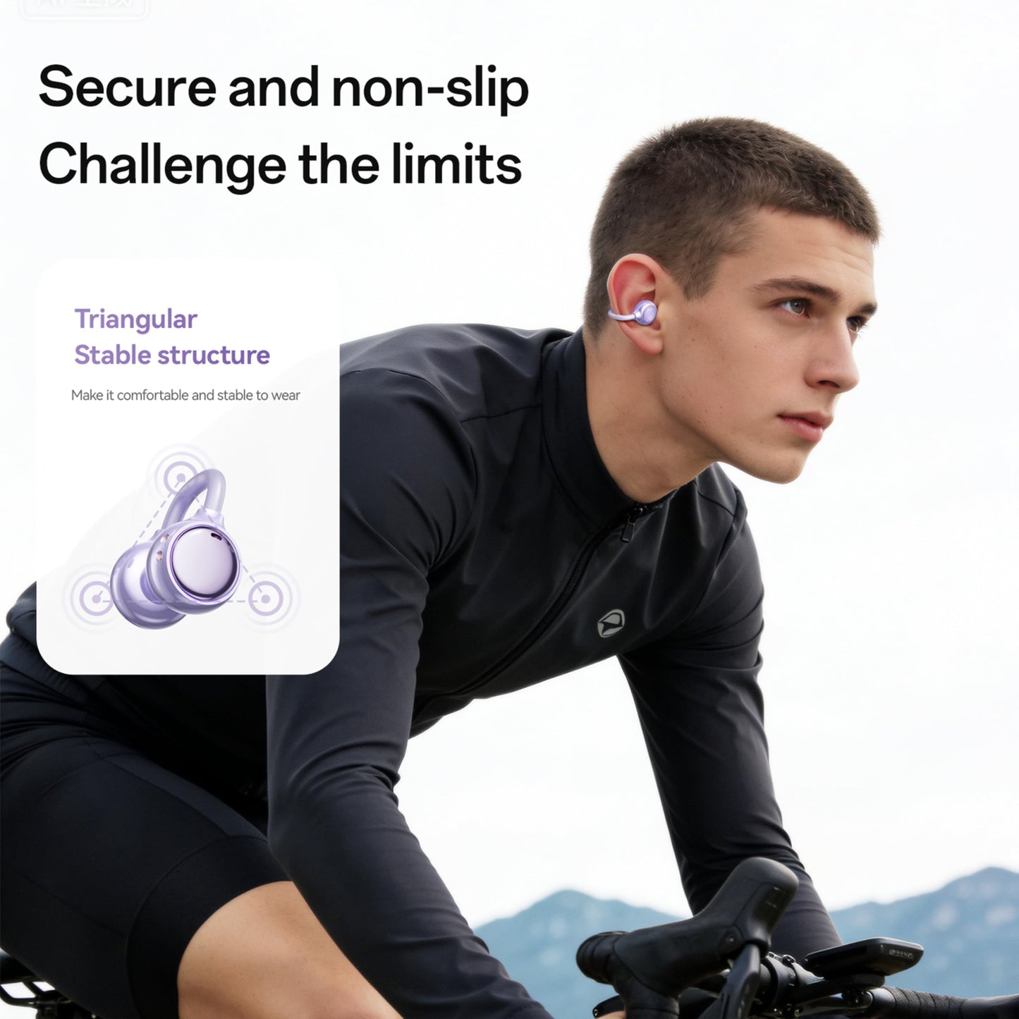 Open Ear Earbuds Open Ear Headphones Wireless Bluetooth 35Hrs Playtime Stereo Sound Ear Buds Wireless Charging Case Digital Display Open Earbuds