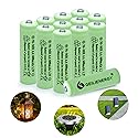 GEILIENERGY Ni-MH AA Rechargeable Batteries,Ni-MH AA 600mAh 1.2V Rechargeable Batteries for Solar Lights-12 Pack