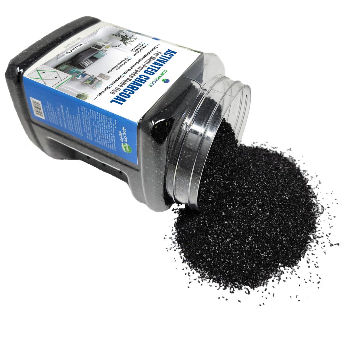 Coir Wonder Activated Charcoal Odor Absorber - 2.2 Lb - Coconut Shell Carbon Granules - Natural Air Purifier for Home, Car, Closet, Fridge, Shoes, Gym
