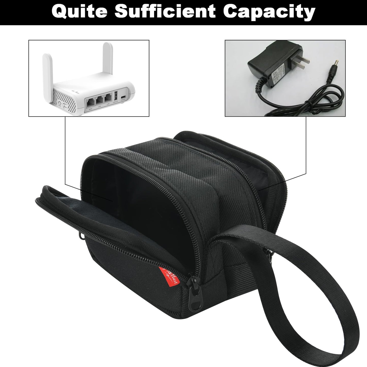 Travel Router Case for GL.iNet GL-MT3000/ GL-AXT1800/ GL-SFT1200/ GL-A1300/ TP-Link AX1500 Travel Routers, Portable WiFi Storage Holder,Waterproof