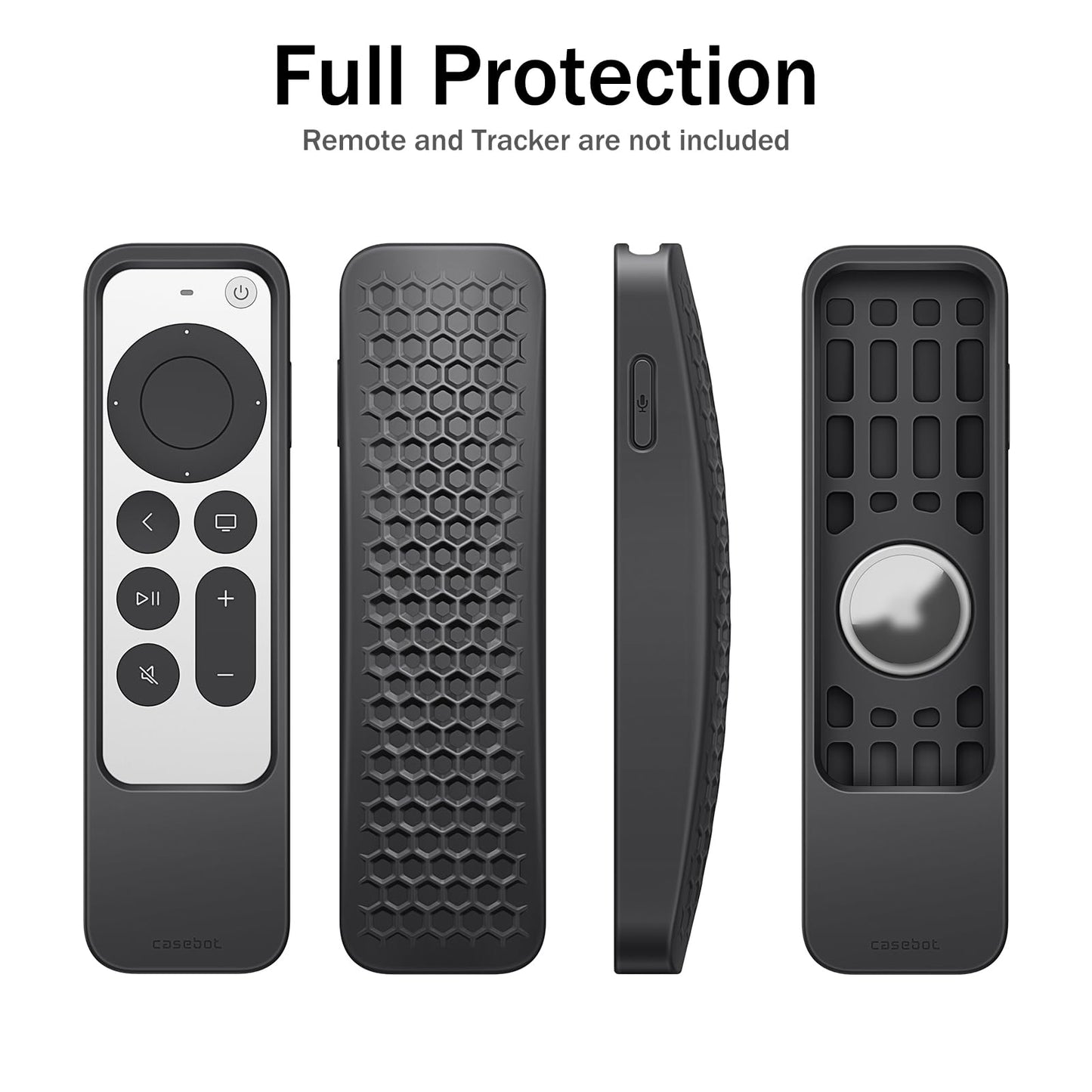 Fintie 2-in-1 Protective Case for 2021 2022 Apple TV Siri Remote and AirTag - Lightweight Anti Slip Shockproof Cover for Apple TV 4K / HD Siri Remote