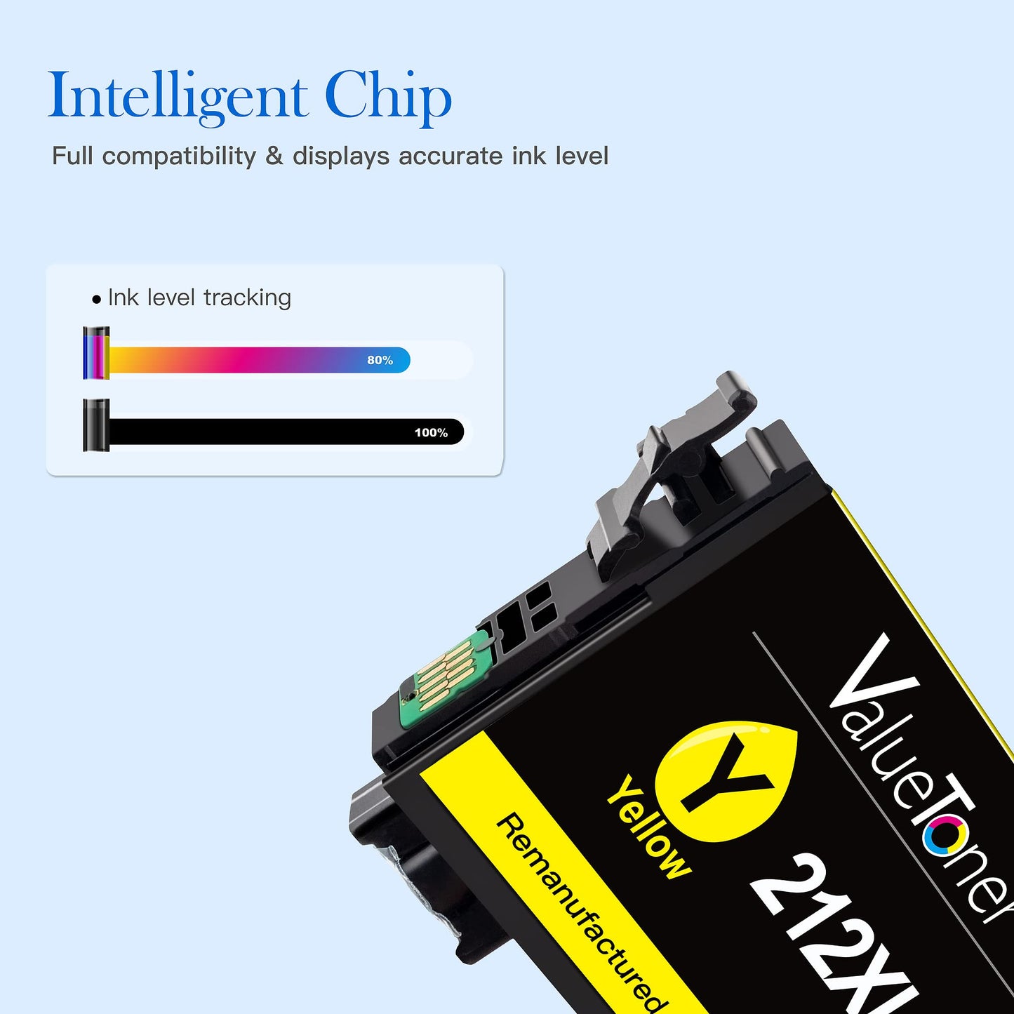 Valuetoner 212XL 212 XL Remanufactured Ink Cartridge Replacement for Epson 212XL T212 XL to use with Epson XP-4100 XP-4105 Workforce WF-2830 WF-2850