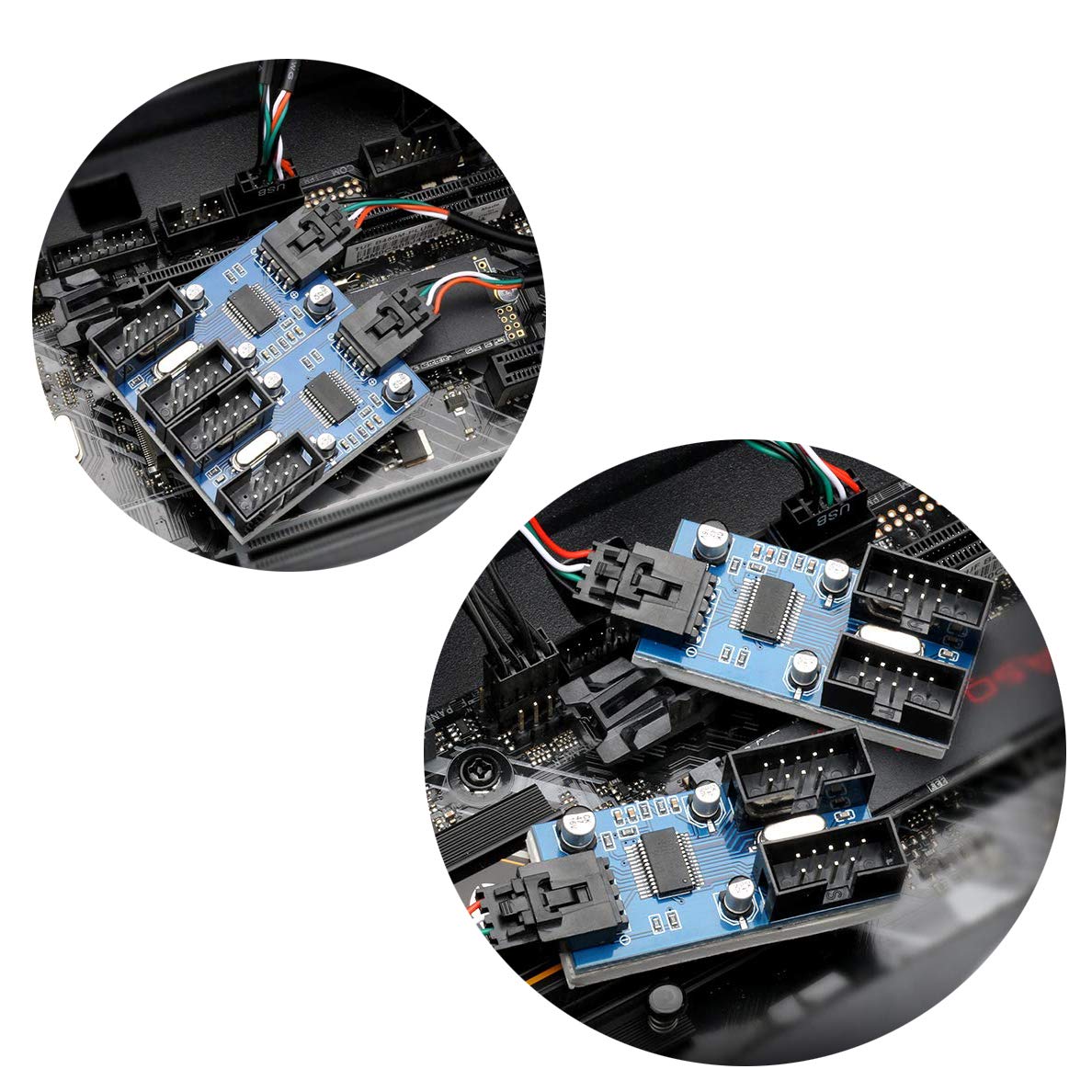 USB 2.0 Splitter Male 1 to 4 Female Motherboard USB Splitter USB 2.0 Splitter Motherboard USB Splitter(30cm)