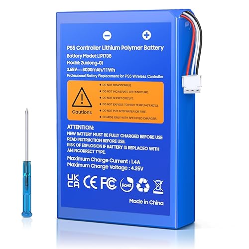 3000mAh PS5 Controller Battery, Rechargeable PS5 Battery Pack, DualSense Batteries Replacement for PlayStation 5 Controller (Not for PS 5 DualSense