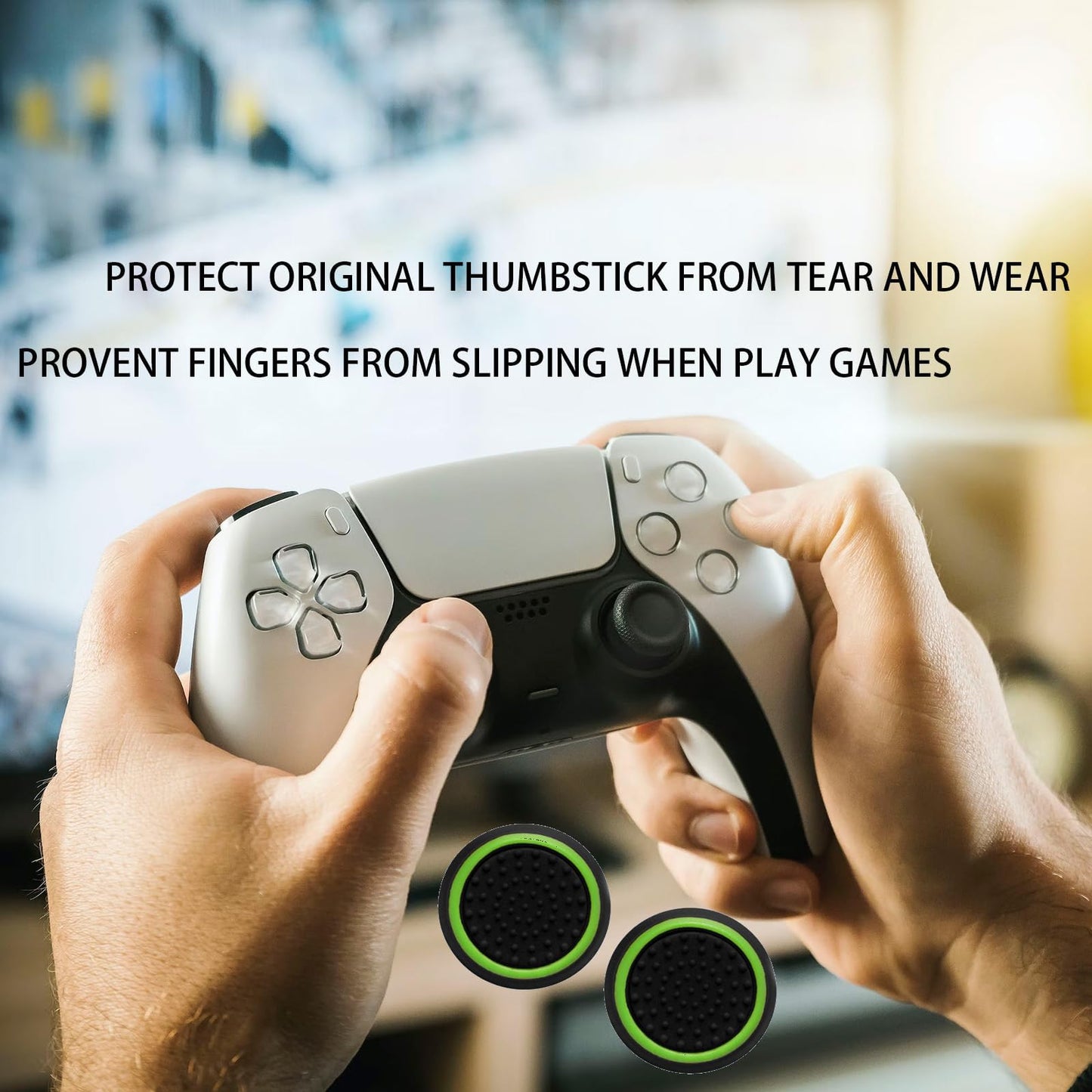 CTHTBZ 24PCS Non-Slip Silicone Analog Joystick Thumb Stick Grip Caps for PS2, PS3, PS4, PS5, Xbox One, Xbox Series X/S, Xbox 360, Switch Pro