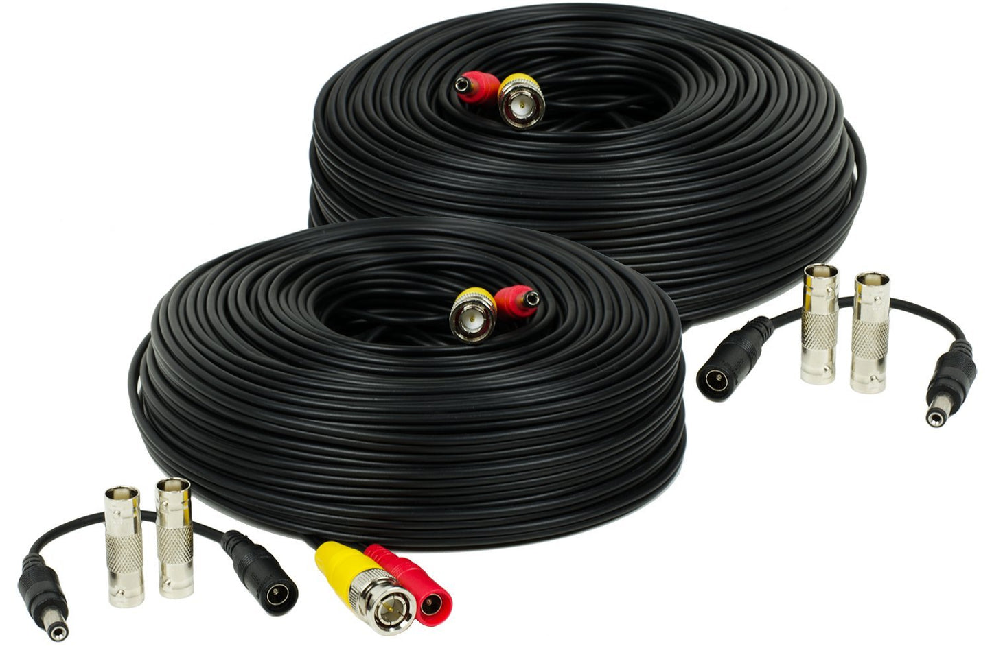 Amcrest 2-Pack 150 Feet Pre-Made All-in-One Siamese BNC Video and Power CCTV Security Camera Cable with Two Female Connectors for 960H & HD-CVI Camera