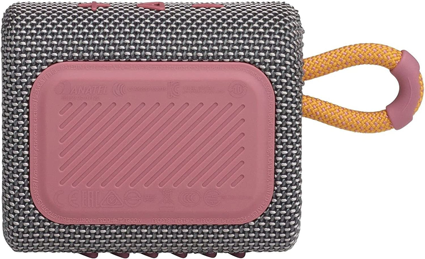 JBL Go 3 - Portable Bluetooth Speaker, Built-in Battery, Waterproof and Dustproof, Bonus Keychain LED Included - Gray