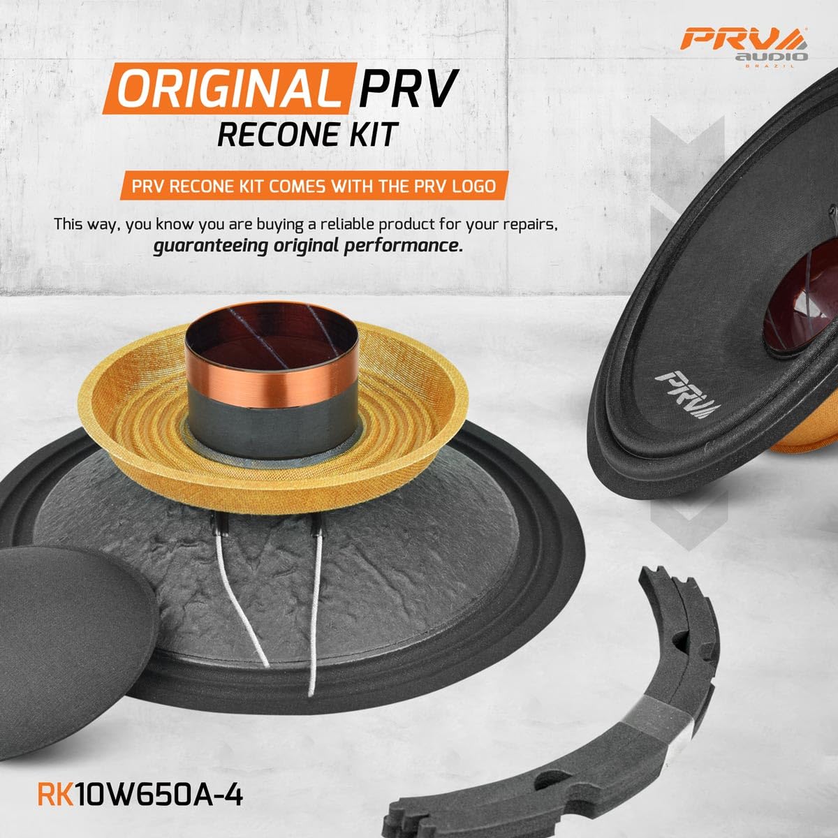 PRV AUDIO Speaker Recone Kit RK10W650A-4 Original Replacement Cone Kit for 10W650A-4 Loudspeaker