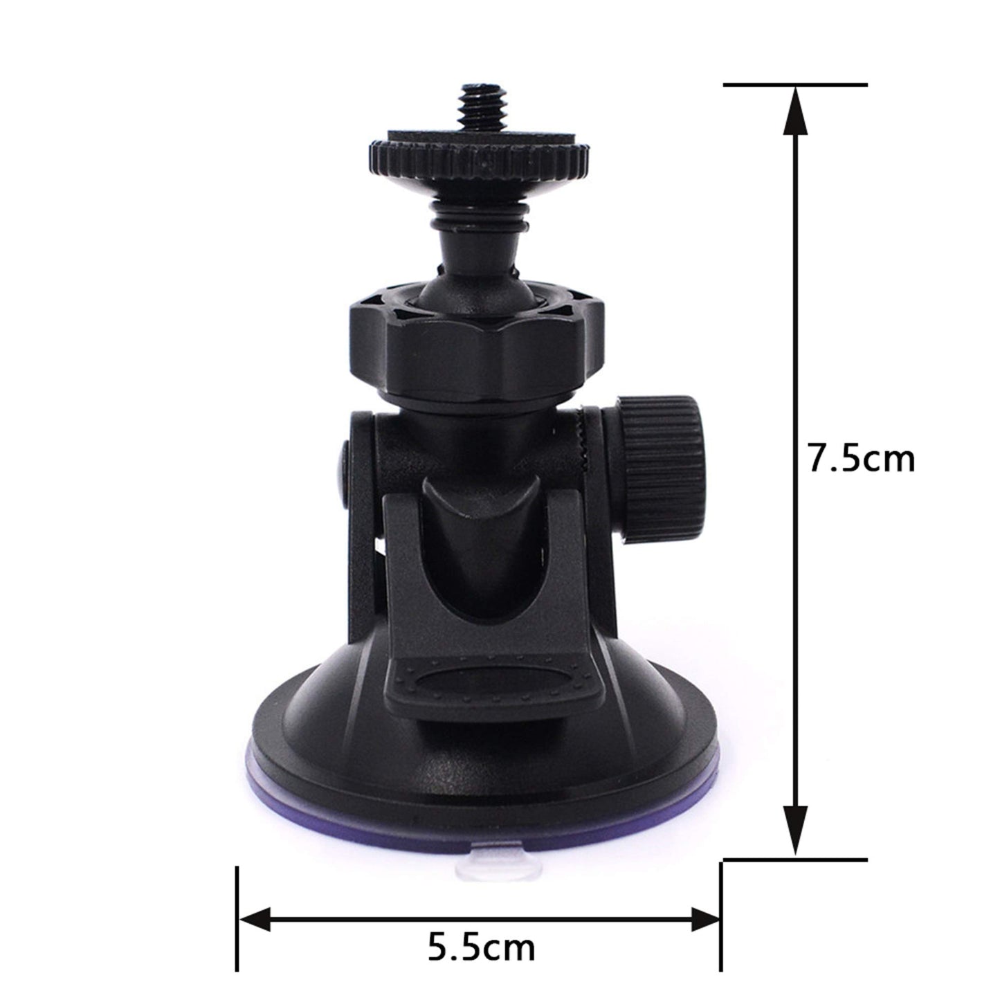 iSaddle CH01A 1/4" 1/8" Thread Camera Suction Mount Tripod Holder in Dash Cam Mount Holder - Screw Tripod Windshield Holder Fits