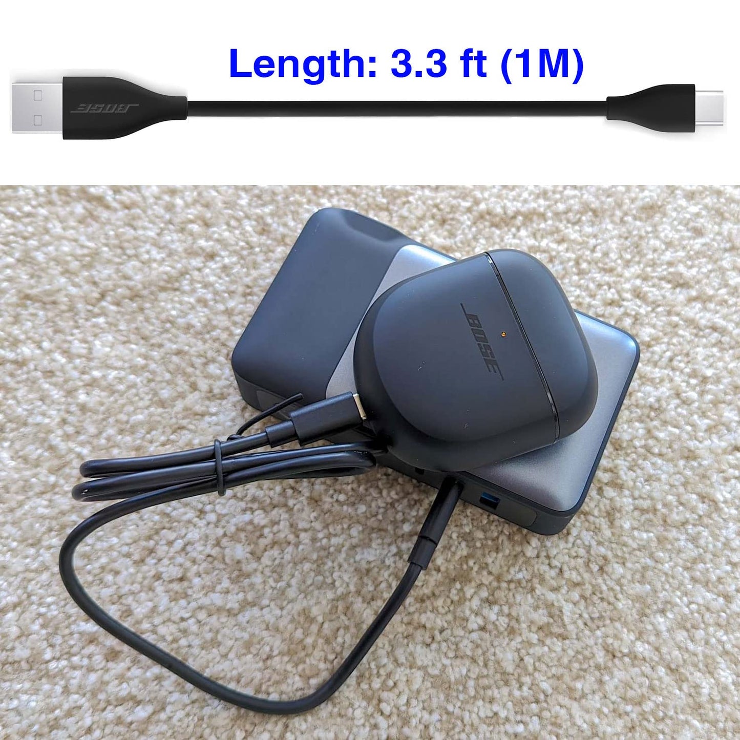 LILIBIN USB C Charger Cable for Bose Noise Headphones 700, QuietComfort 45 Headphones, QuietComfort Earbuds II, SoundLink Flex, Bose Sleepbuds 2
