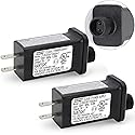 Pack of 2 5V 1A PremierAdapter CZJUTAI JT-DC050V1000 5V1A IP44 Low Voltage LED Driver US CA Plug Replacement for String Light, Projector Light, Fairy…
