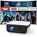 Mini Projector, NICPOW Upgrade Portable Outdoor Movie Projector, 1080P and 200" Supported Small Projector Compatible with TV Stick, Phone, PS5, HDMI