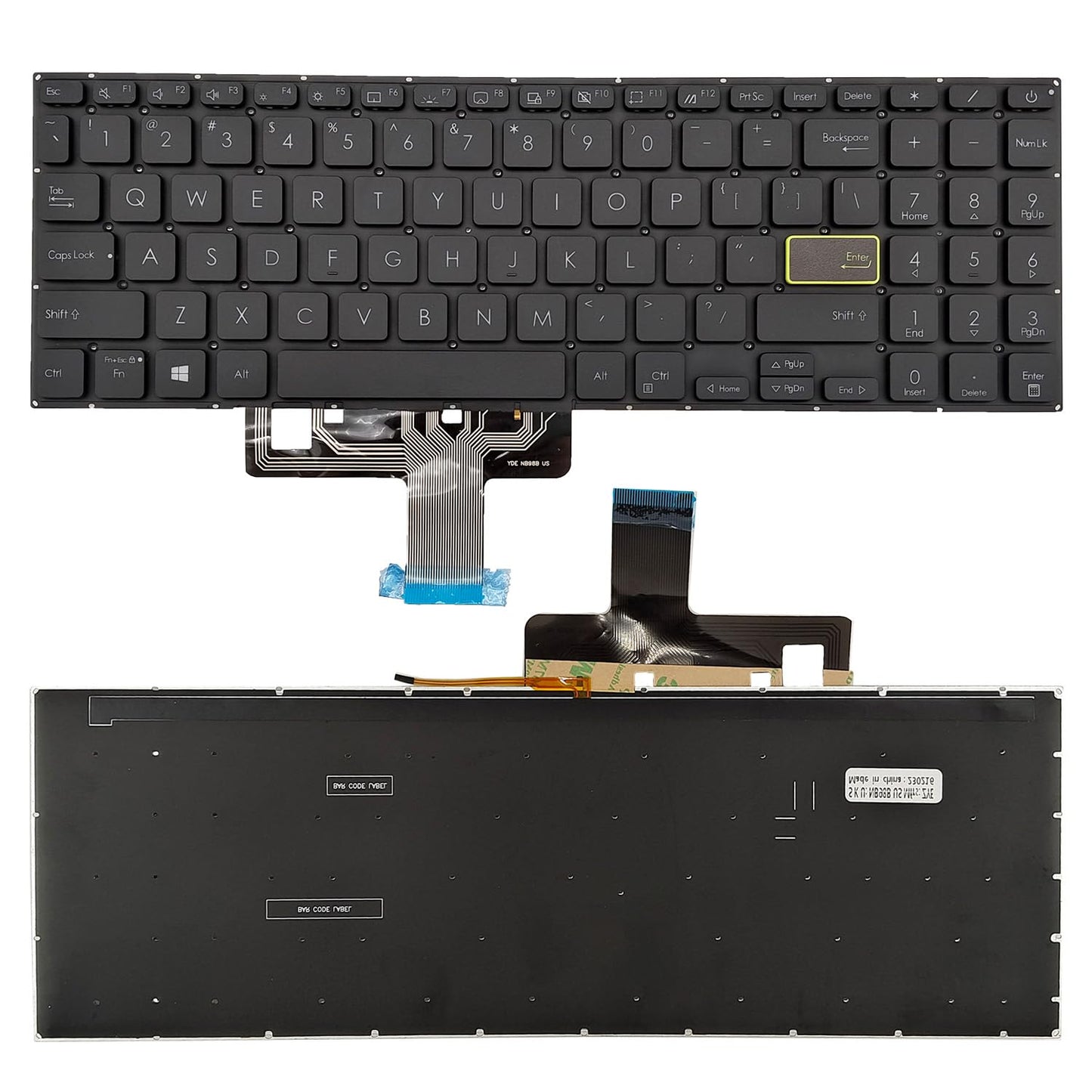 PAEBAI+ Replacement Laptop Keyboard Backlit for ASUS VivoBook E510M E510MA L510M L510MA S533 S533E S533EA S533F X521 X521EA X521EQ X521FA X521FL