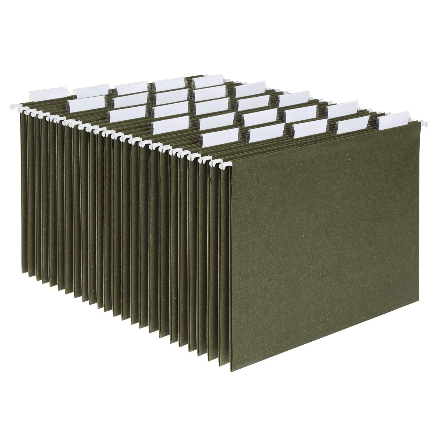 Pendaflex Recycled Hanging File Folders, 25 Pack, Green, Letter Size (8.5" x 11"), 5 Tab Positions, Includes Tabs and Inserts, Eco-Friendly Hanging