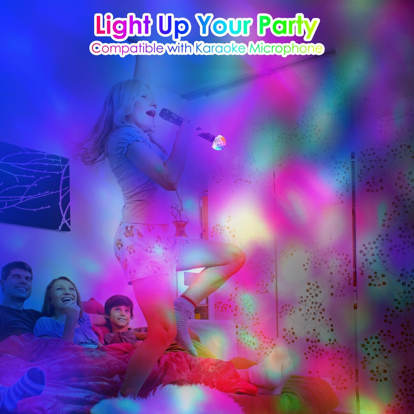 Orlabno USB Mini Disco Ball Light, Stocking Stuffers for Kids - Create a Festive Atmosphere with This Sound Activated Karaoke Bar Party Decoration