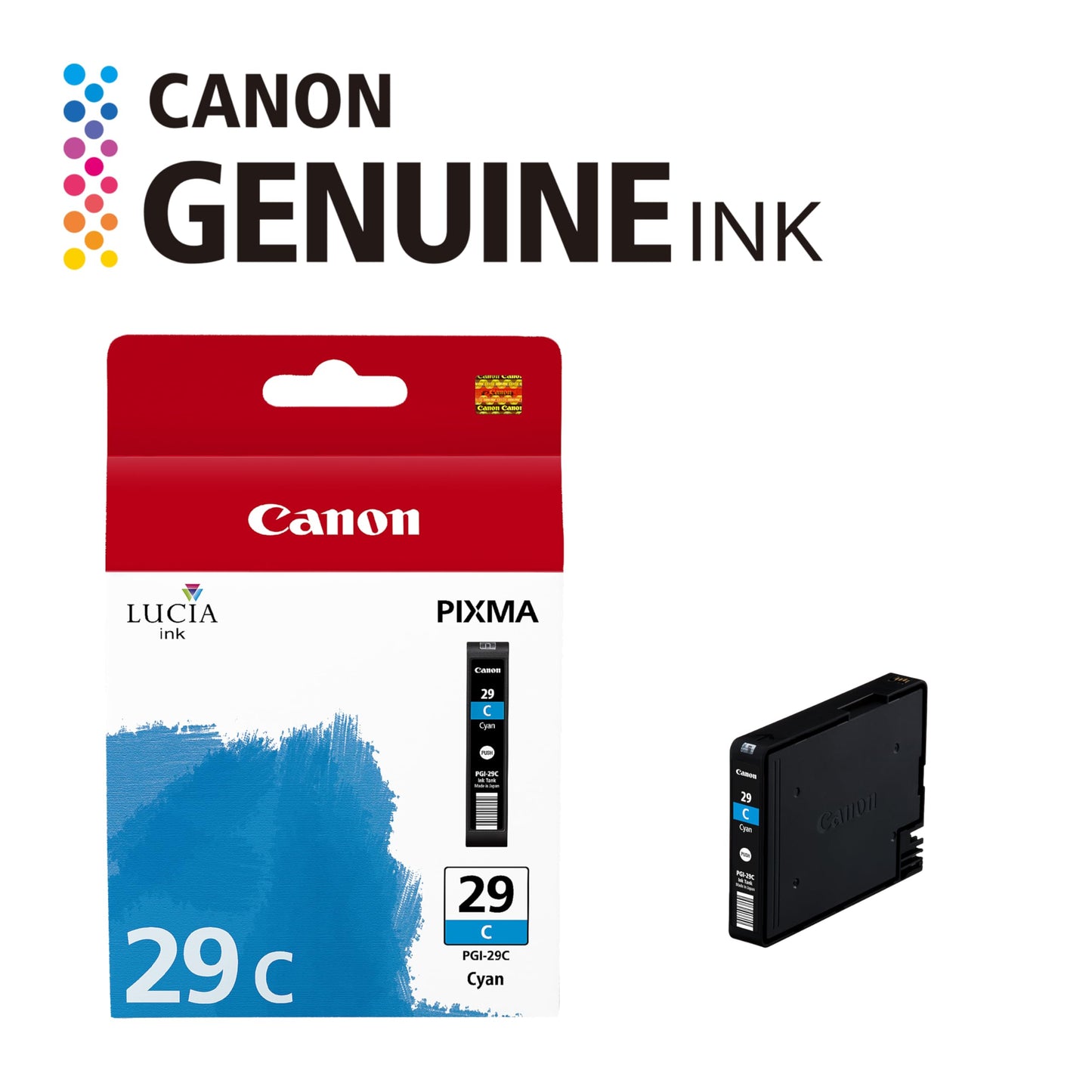 Canon PGI-29 Genuine Cyan Ink Tank, Compatible with PIXMA PRO-1 Printers