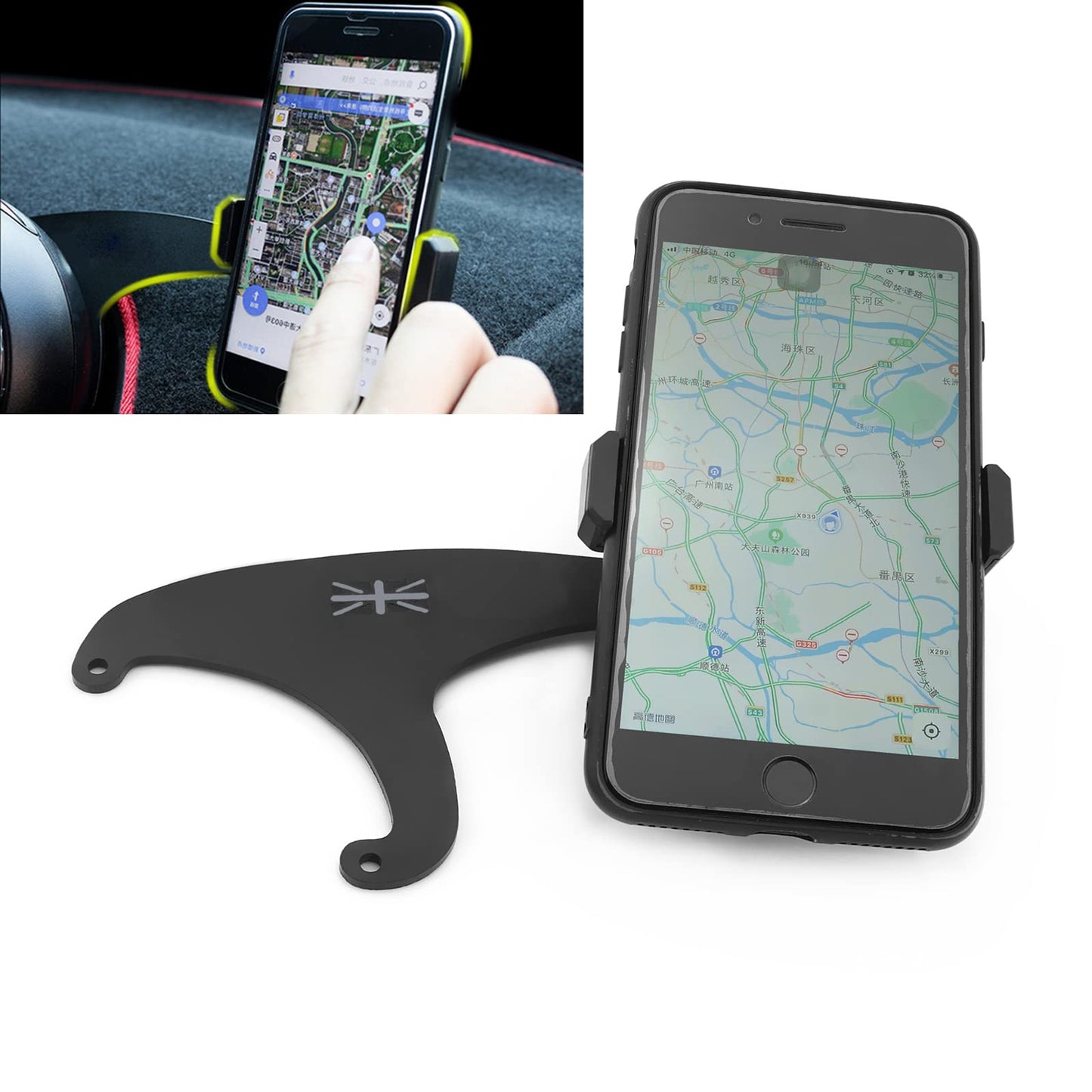 Heinmo for Cooper F54 Clubman F55 Hardtop F56 Hatchback 2014-2020 Smartphone Cell Phone Cup Mount Holder with Cradle Rotatable Clip(for 3.5-5.5 Inch
