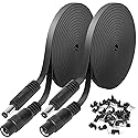 Uogw 2 Pack 20ft/6m DC Power Extension Cable, 2.1mm x 5.5mm Extension Cord Compatible with 12V DC Adapter Cord for Security Camera CCTV IP Camera