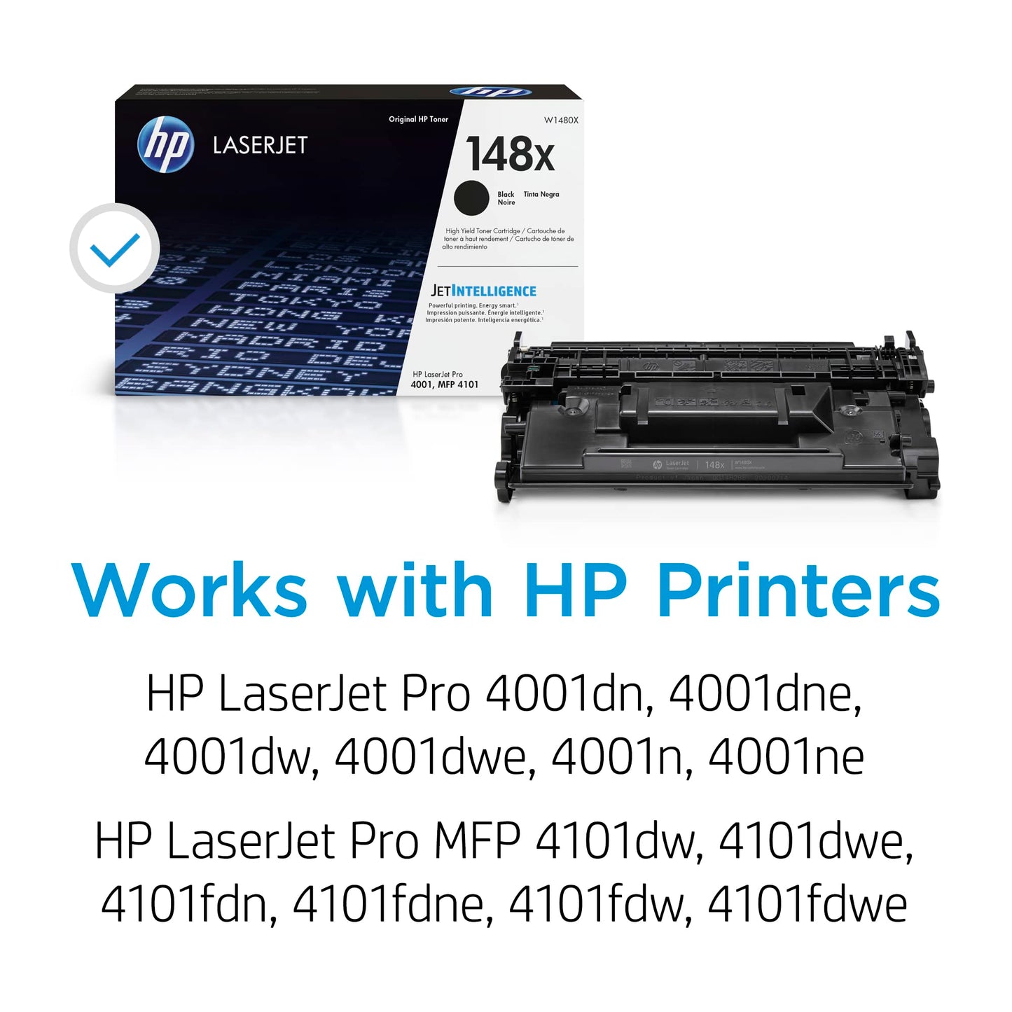 HP Original 148X Black LaserJet Toner Cartridge | This Cartridge Works LaserJet Pro 4001, MFP 4101 | W1480X