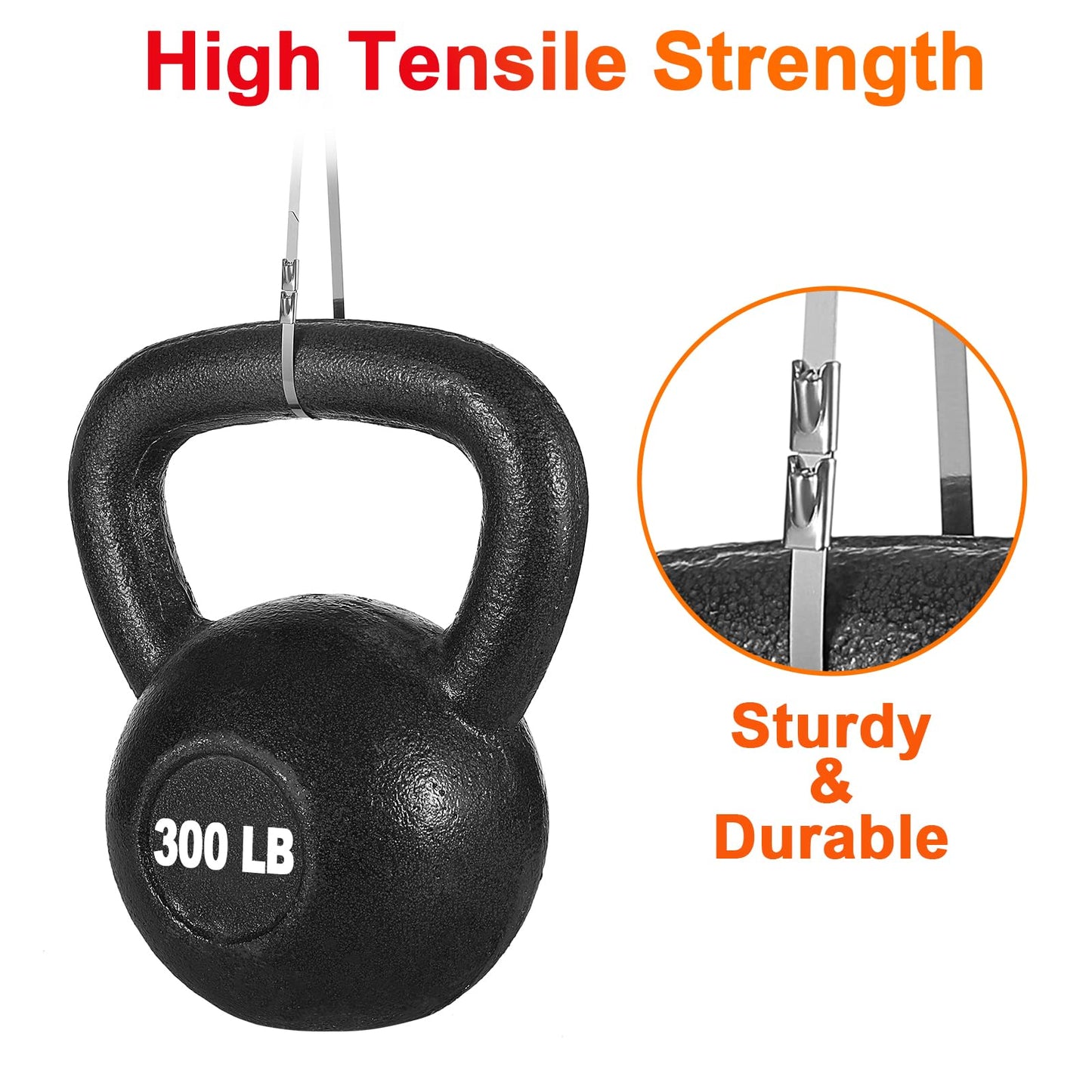 Metal Zip Ties (200PCS 11.8 Inch), 304 Stainless Steel, 300 LBS Heavy Duty Double Headed Self-locking Multi-Purpose Cable Ties for Exhaust Wrap, Chain